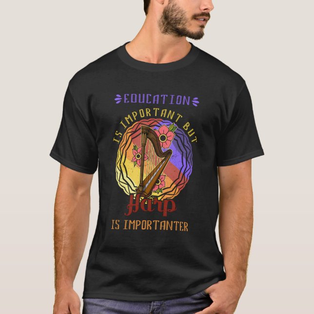 Irish Instrument Harpist Musical Classical String T-Shirt (Vorderseite)