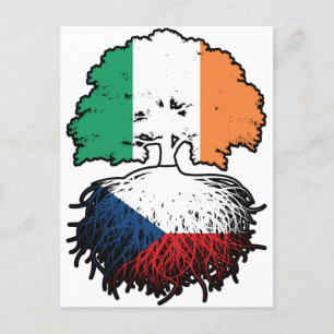 Irish Ireland Tree Roots Flag Postkarte