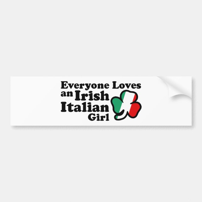 Irish Italian Girl Autoaufkleber (Vorne)