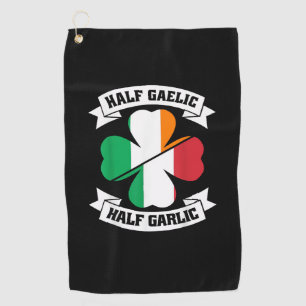 Irish Italian Half Gaelic Half Knolic Saint Patric Golfhandtuch