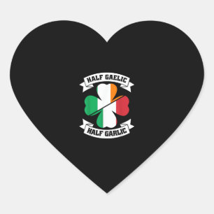 Irish Italian Half Gaelic Half Knolic Saint Patric Herz-Aufkleber