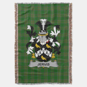 Irish Jervis oder Jarvis Coat of Arms Familienwapp Decke
