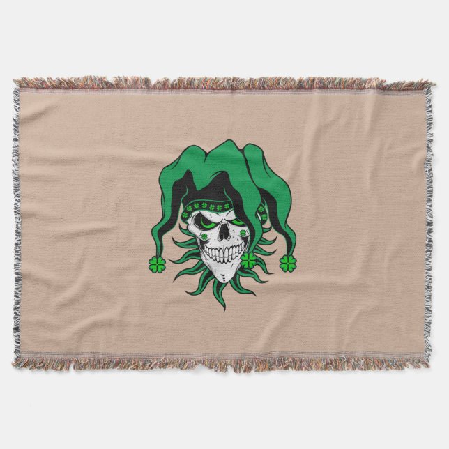 Irish Jester Skull Decke (Vorderseite)