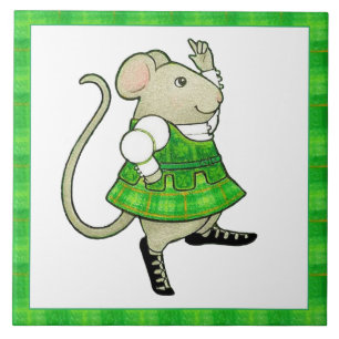 IRISH JIG MAUS 6x6 Keramikfliese II