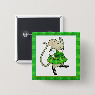 IRISH JIG MAUS Quadratischer Pin-Button II Button