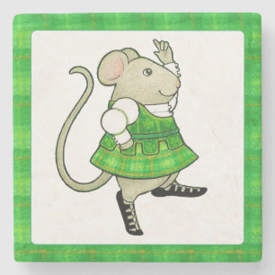 IRISH JIG MAUS Untersetzer aus Marmor II