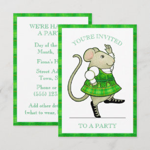 IRISH JIG MOUSE 3.5x5 Party Einladung