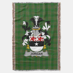 Irish Jordan Coat of Arms Familienwappen Irland Decke