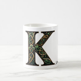 Irish K Monogram Coffee Mug Kaffeetasse