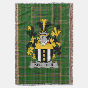 Irish Kelleher oder O_Kelleher Coat of Arms Family Decke