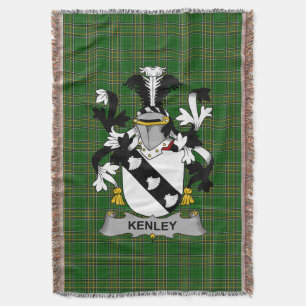 Irish Kenley Coat of Arms Familienwappen Irland Decke