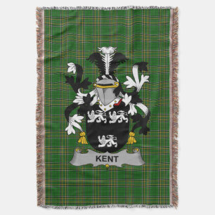 Irish Kent Coat of Arms Familienwappen Irland Decke