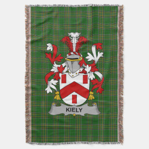 Irish Kiely Coat of Arms Familienwappen Irland Decke