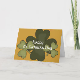 Irish Kleeblatt 3 Happy St. Patrick's Day Card Karte
