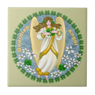 Irish Kleeblatt Angel Tile Fliese