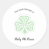 Irish Kleeblatt Baby's erstes Buchzeichen in der B