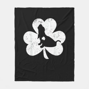 Irish Kleeblatt Basset Hound Dog St. Patrick's Day Fleecedecke