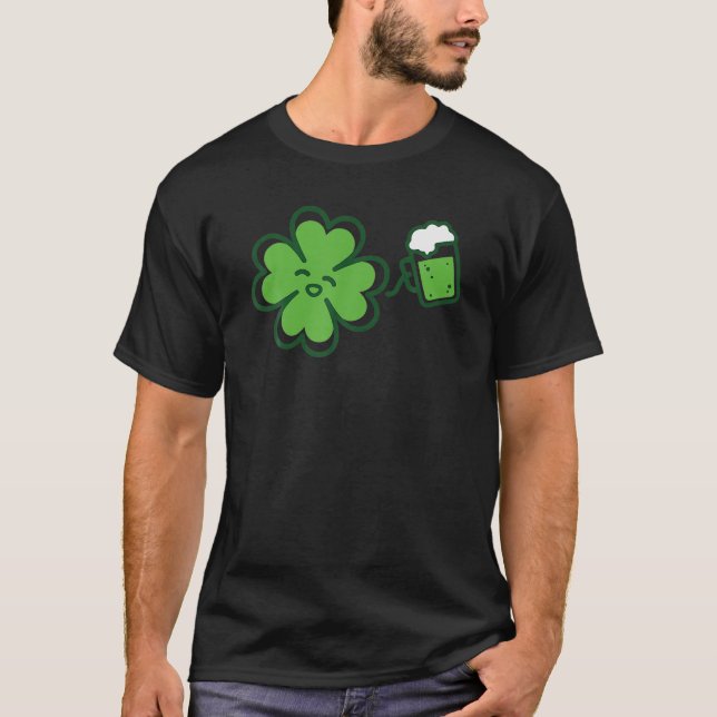 Irish Kleeblatt Beer Funny St Patrick's Day Party  T-Shirt (Vorderseite)
