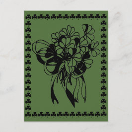 Irish Kleeblatt Bouquet St. Patrick's Day Postcard Postkarte