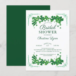 Irish Kleeblatt Bridal Dusche Einladung