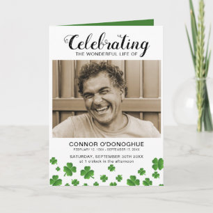 Irish Kleeblatt Clover Foto Beerdigung Programm