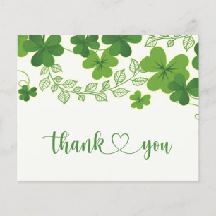Irish Kleeblatt Dankeschön Karte