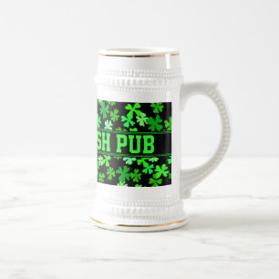 Irish Kleeblatt Drinking Stein Bierglas