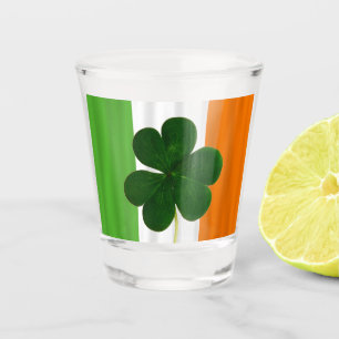 Irish Kleeblatt Flag Ireland Colors St. Patrick Schnapsglas