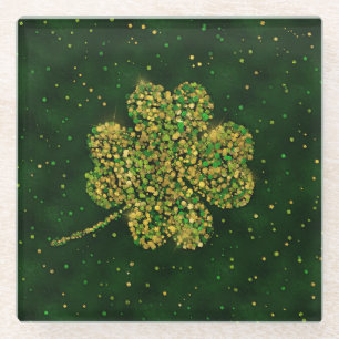 Irish Kleeblatt Four-leaf Lucky Clover Glasuntersetzer
