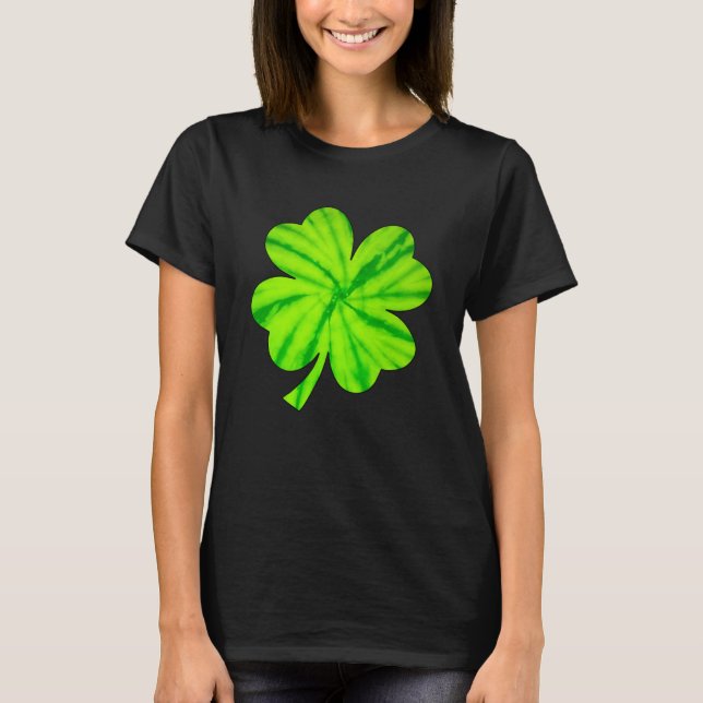 Irish Kleeblatt Gefärbte Krawatte Happy St Patrick T-Shirt (Vorderseite)