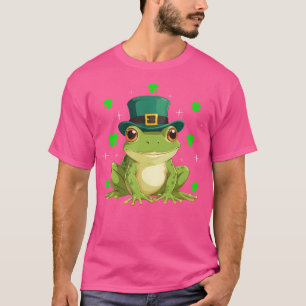 Irish Kleeblatt Leprechaun Hat Frog St Patrick's D T-Shirt