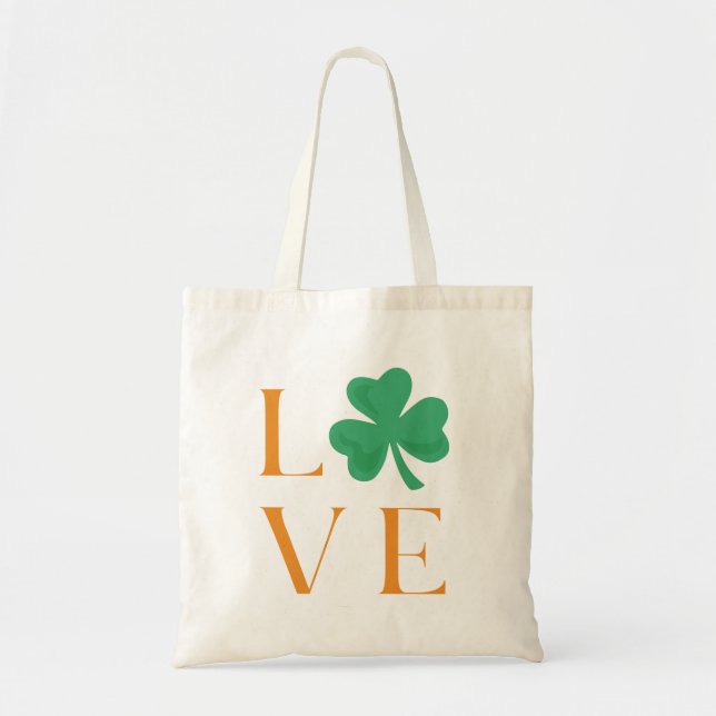 Irish Kleeblatt Liebe Simple Tote Bag Tragetasche (Vorne)