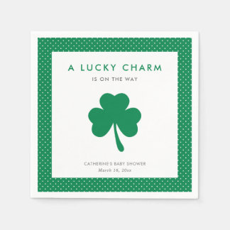 Irish Kleeblatt Lucky Charm Baby Dusche Serviette