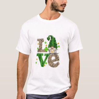 Irish Kleeblatt Lucky Gnome T-Shirt