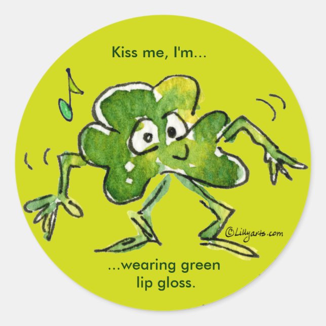 Irish Kleeblatt n Roll 04 Aufkleber (Vorderseite)