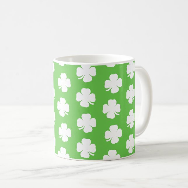 Irish Kleeblatt Pattern 1 Happy St Patrick Tasse (VorderseiteRechts)