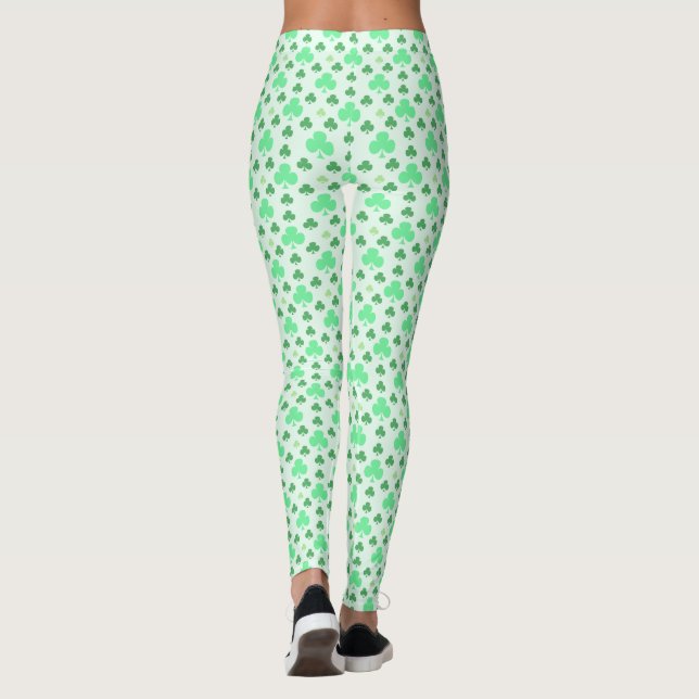 Irish Kleeblatt Pattern Leggings (Rückseite)