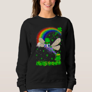 Irish Kleeblatt Rainbow Lucky Dragonfly St Patrick Sweatshirt