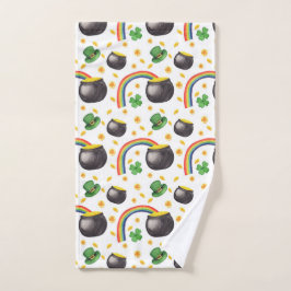 Irish Kleeblatt Rainbow Print, St. Paddy's Gift Handtuch