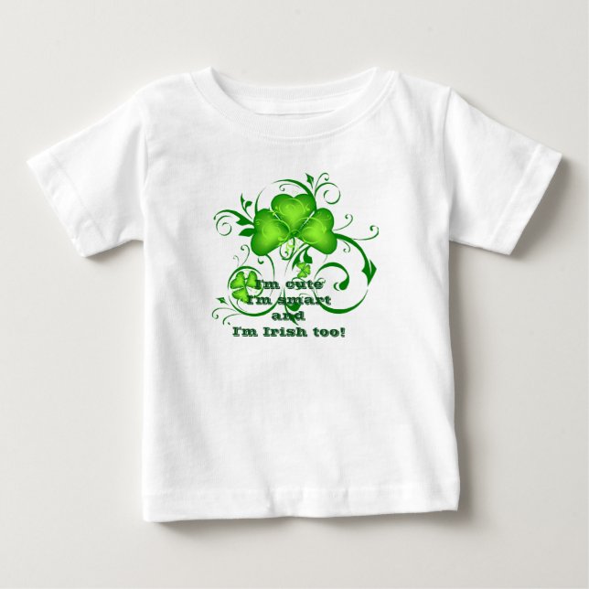 Irish Kleeblatt Sprichwort Baby T-shirt (Vorderseite)