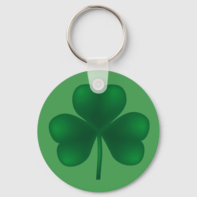 Irish Kleeblatt St Patricks Day Basic Schlüsselanh Schlüsselanhänger (Vorderseite)