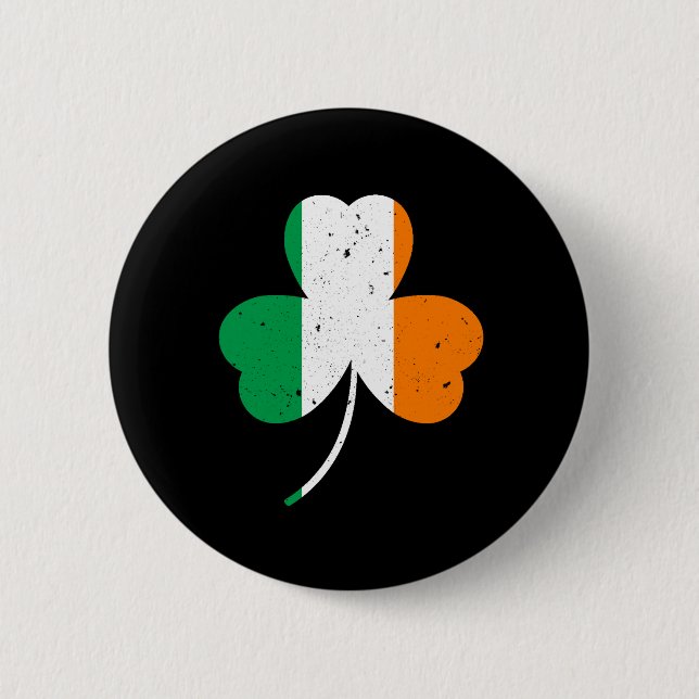 Irish Kleeblatt St Patrick's Day Button (Vorderseite)
