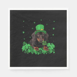 Irish Kleeblatt St Patrick's Day Dackel Cool T-S Serviette