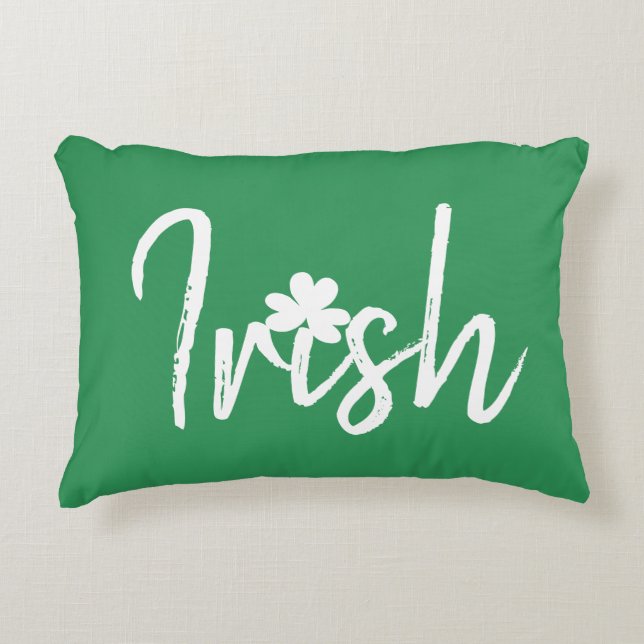 Irish Kleeblatt St Patricks Day Dekokissen (Vorderseite)