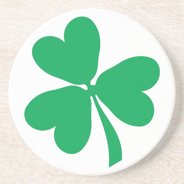 Irish Kleeblatt/St Patrick's Day Getränkeuntersetzer (Vorne)