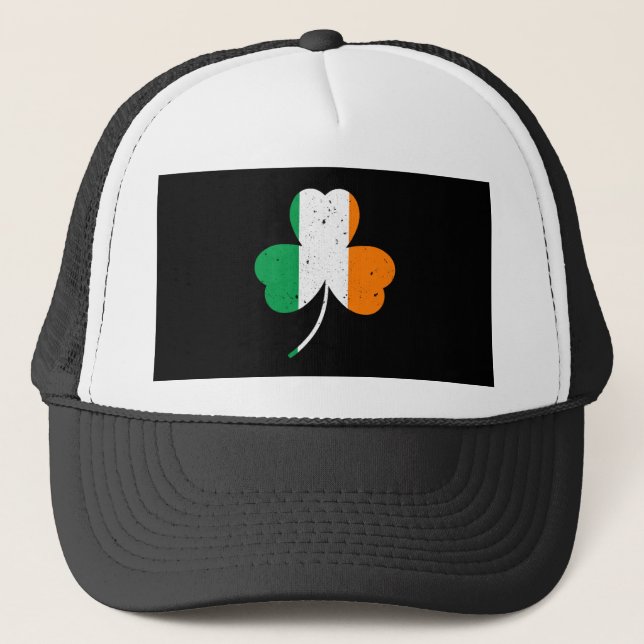 Irish Kleeblatt St Patrick's Day Truckerkappe (Vorderseite)