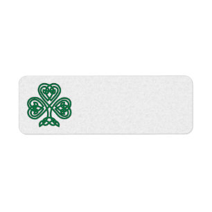 IRISH KLEEBLATT SYMBOL ADRESSE ETIKETTEN
