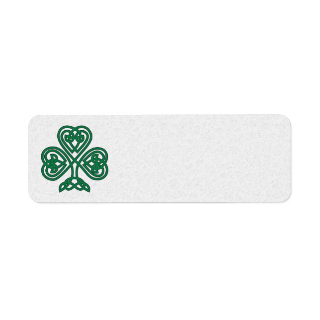 IRISH KLEEBLATT SYMBOL ADRESSE ETIKETTEN (Vorne)