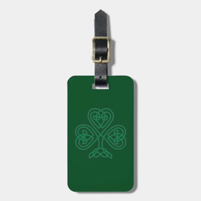 IRISH KLEEBLATT SYMBOL GEPÄCKANHÄNGER (Vorderseite vertikal)