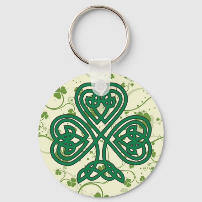 IRISH KLEEBLATT SYMBOL SCHLÜSSELANHÄNGER (Vorderseite)